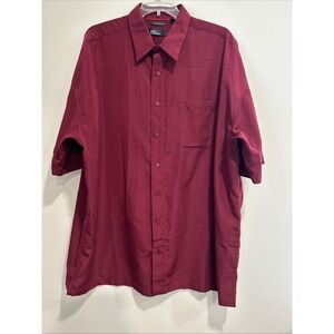 Mens Vintage Marc Edward's 3XL Tall Dark Cranberry Red Shirt‎